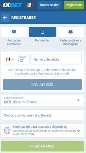 Registro en 1xBet-1