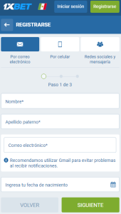 Registro en 1xBet-2
