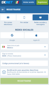 Registro en 1xBet-3