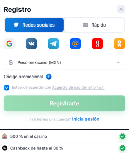 Registro en 1win1
