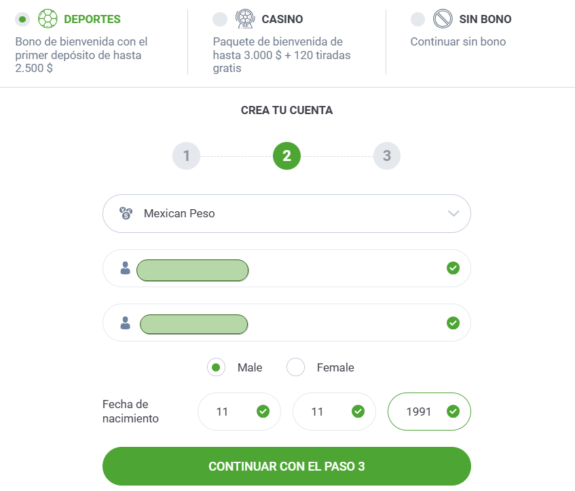 Registro en 20Bet2