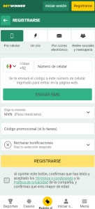 Registro en Betwinner